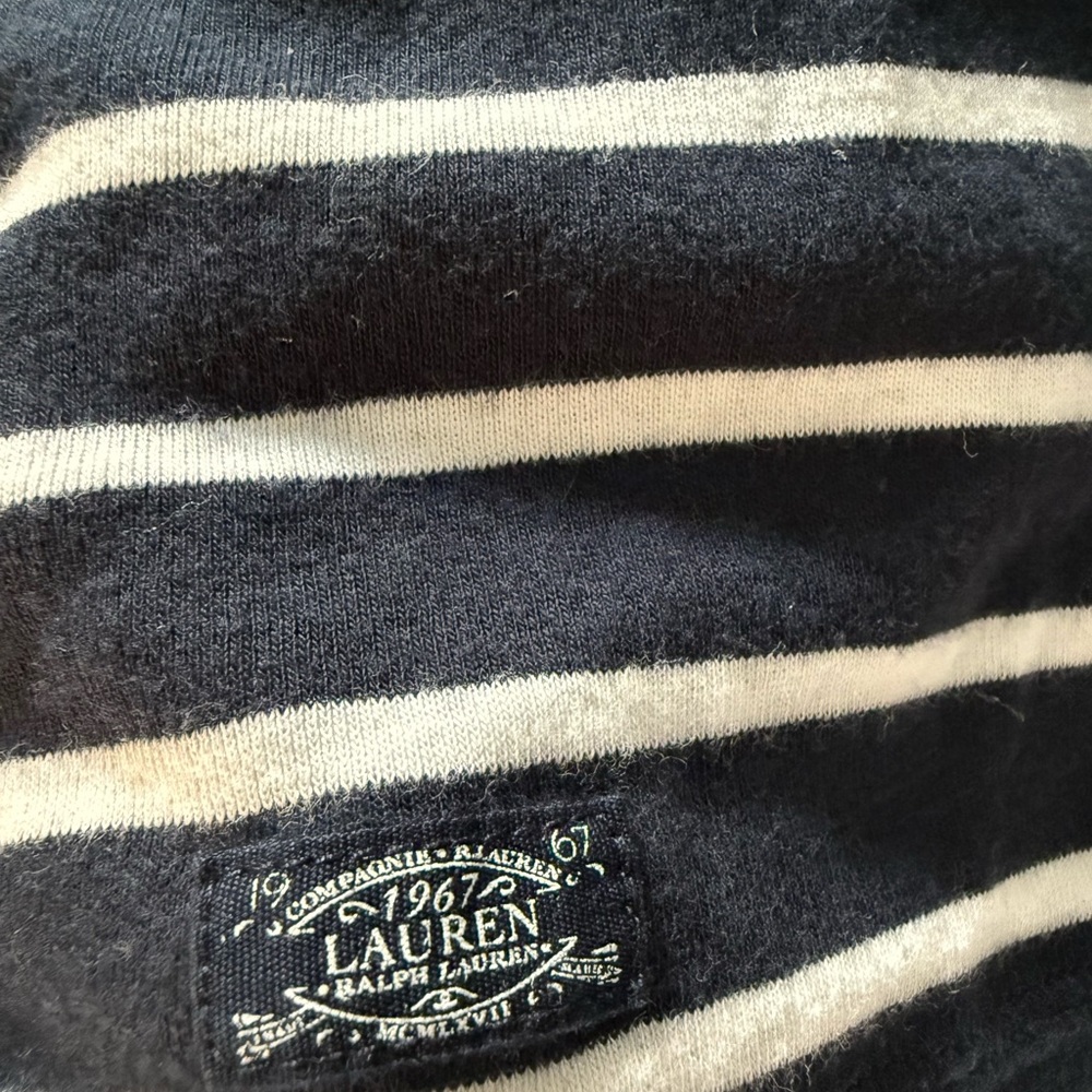 Lauren Ralph Lauren Navy and White Striped Top - Picture 10 of 10